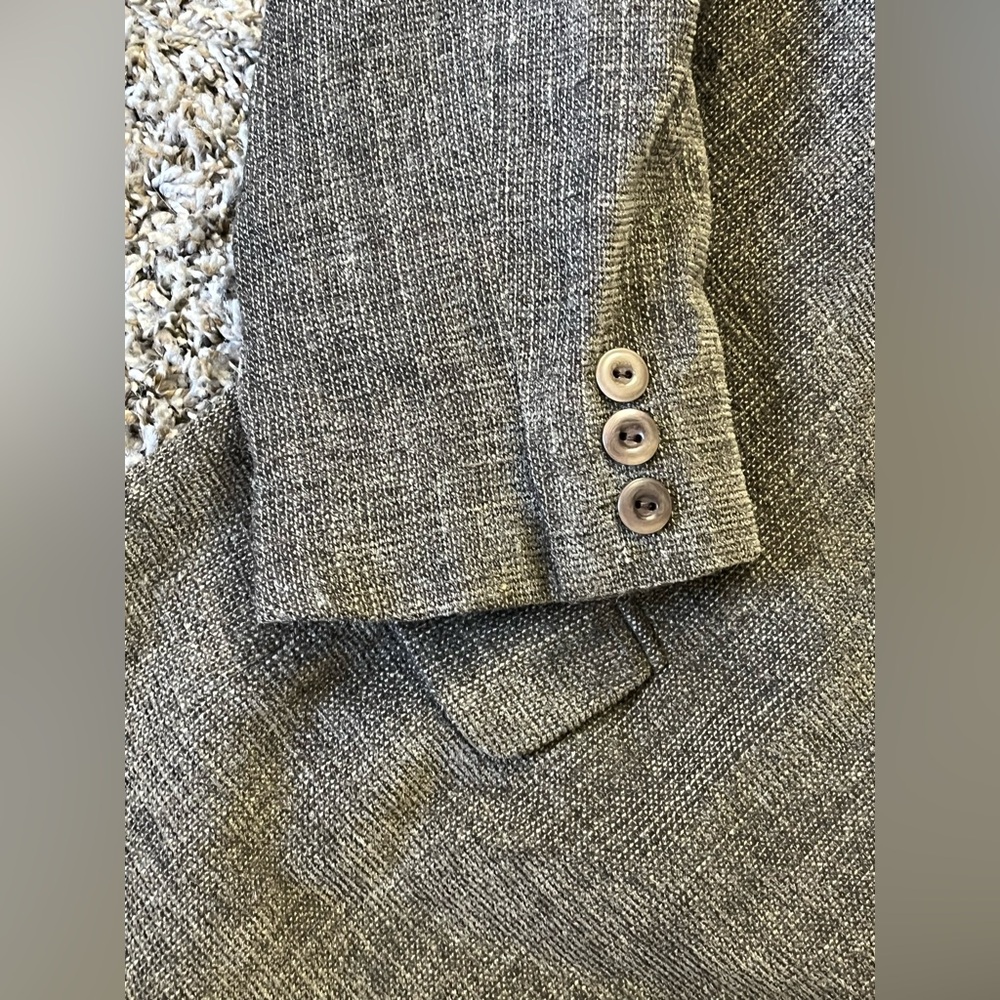 MaxMara wool tweed brown single button blazer - Picture 7 of 10